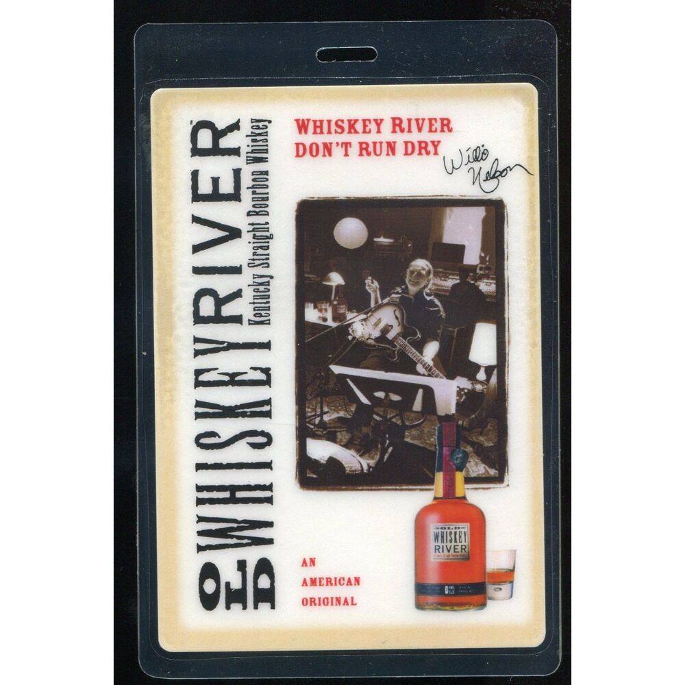 Vintage 2001 Willie Nelson Concert Laminate Backstage Pass Whiskey River